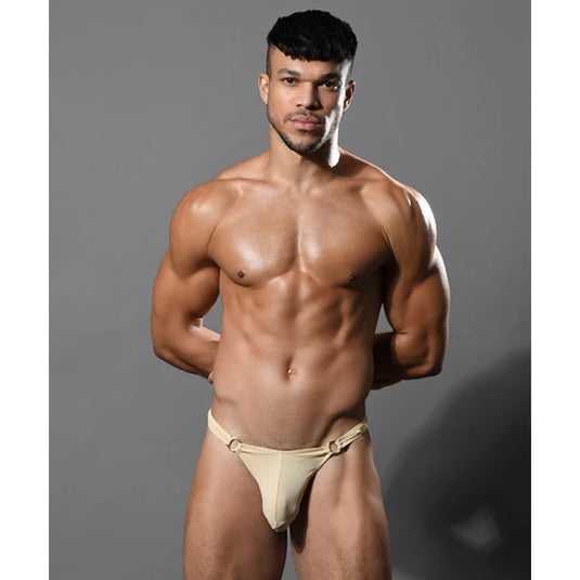 Andrew Christian Low Cut Ring Thong Sand Tan