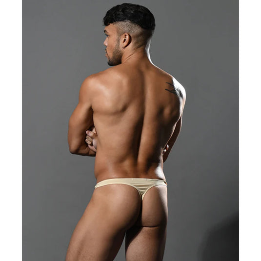 Andrew Christian Low Cut Ring Thong Sand Tan