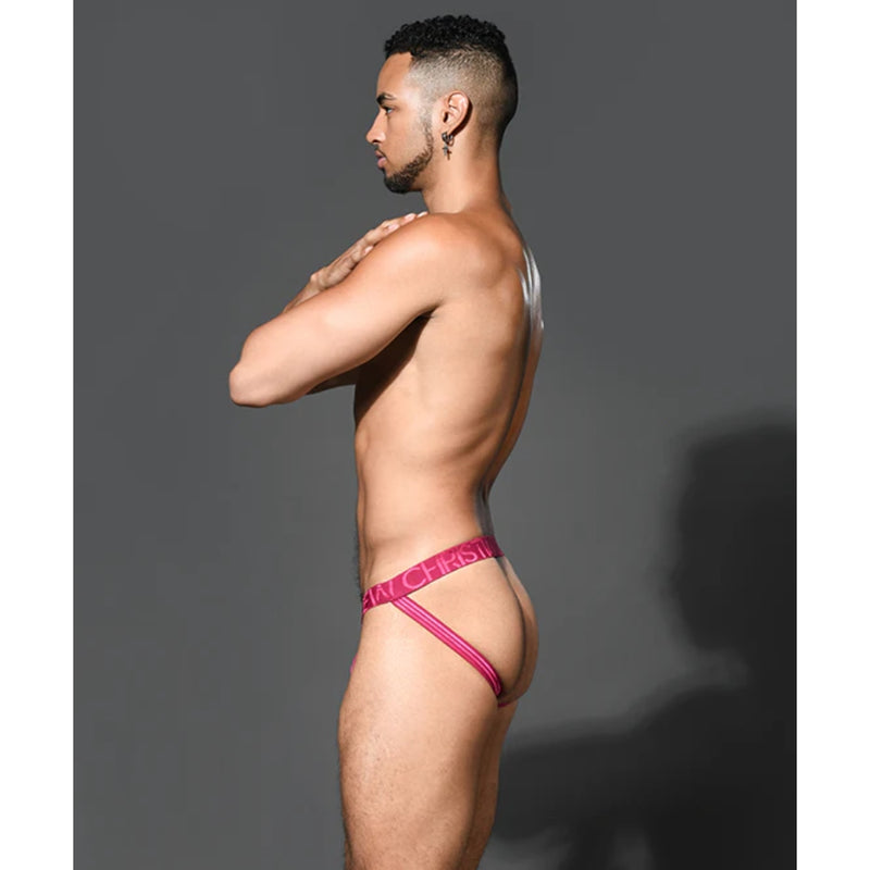 Load image into Gallery viewer, Andrew Christian Sensual Rib Jock Strap Wine Burgundy

