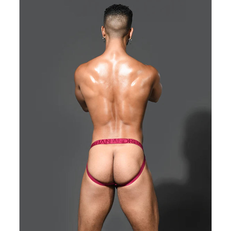 Load image into Gallery viewer, Andrew Christian Sensual Rib Jock Strap Wine Burgundy
