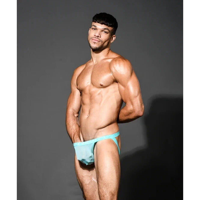 Load image into Gallery viewer, Andrew Christian Invisible Ultra Sheer Jock Strap Jade
