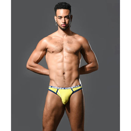 Andrew Christian Fly Brief Jock Strap Yellow