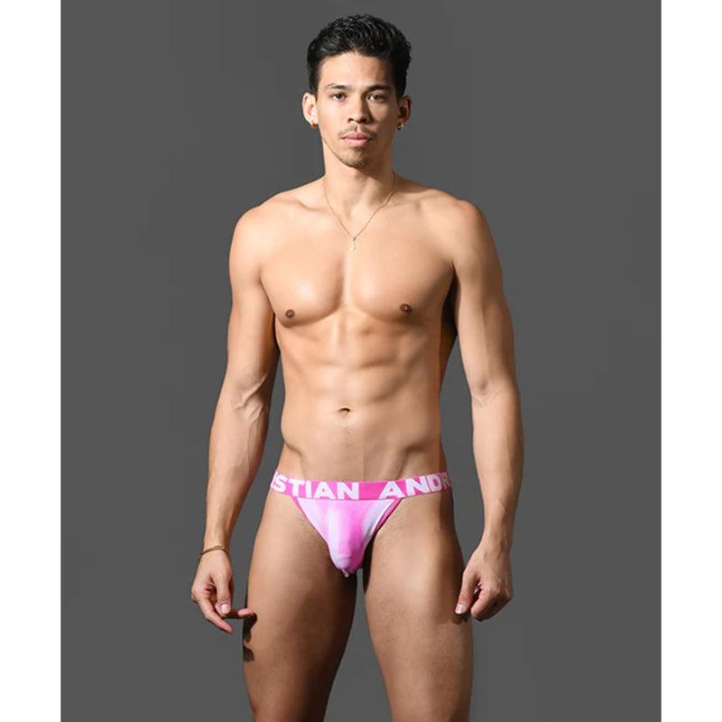 Load image into Gallery viewer, Andrew Christian Penis Print Jock Strap White Pink
