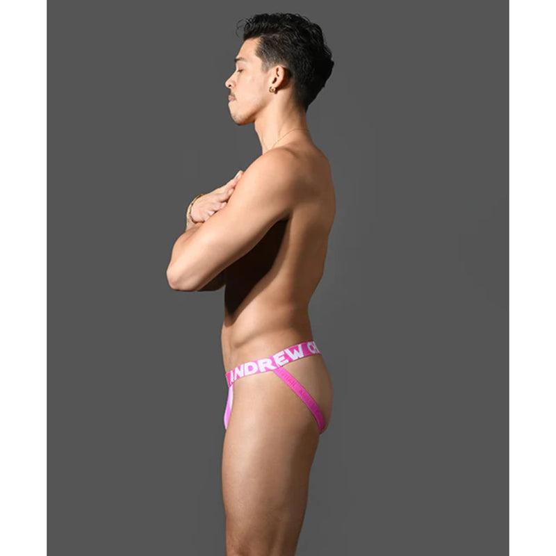 Load image into Gallery viewer, Andrew Christian Penis Print Jock Strap White Pink
