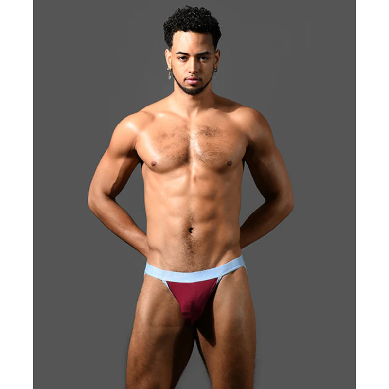 Load image into Gallery viewer, Andrew Christian Bulge Cock Ring Jock Strap Burgundy
