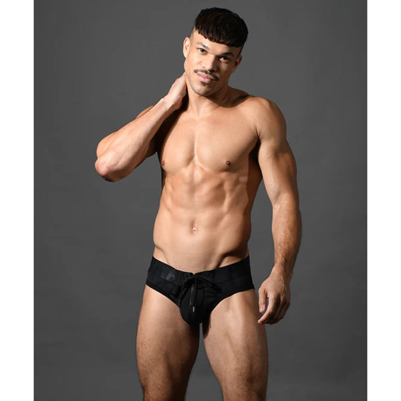 Load image into Gallery viewer, Andrew Christian FUKR Camouflage Zipper Brief Black
