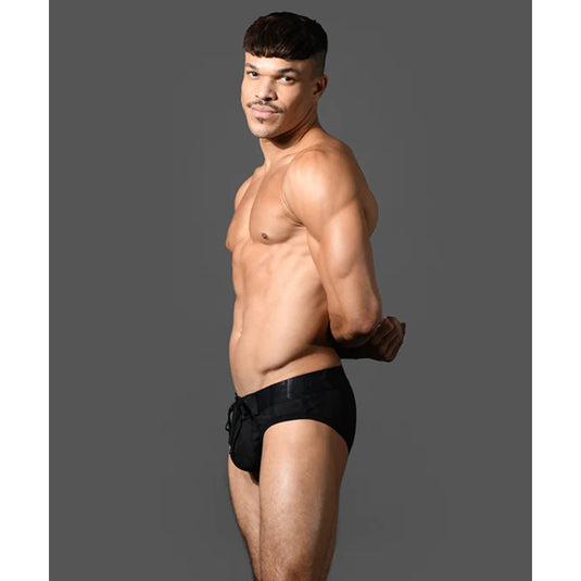 Andrew Christian FUKR Camouflage Zipper Brief Black