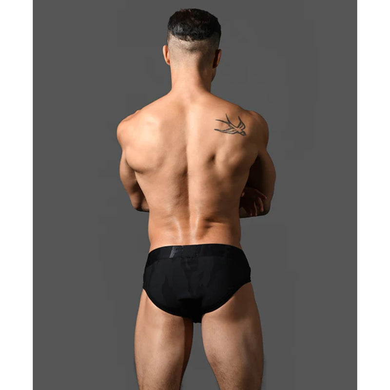 Load image into Gallery viewer, Andrew Christian FUKR Camouflage Zipper Brief Black
