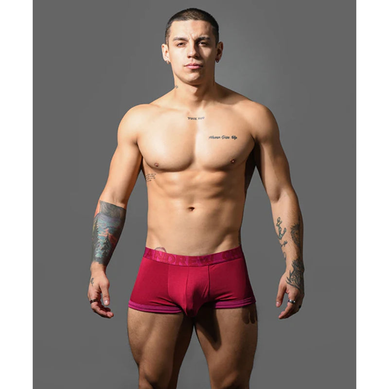 Load image into Gallery viewer, Andrew Christian CoolFlex Modal Boxer Trunk Burgundy
