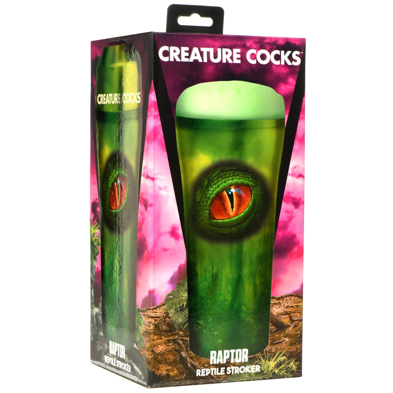 Load image into Gallery viewer, Creature Cocks Raptor Reptile Stroker Green
