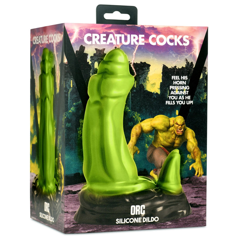 Load image into Gallery viewer, Creature Cocks Orc Silicone Dildo Green
