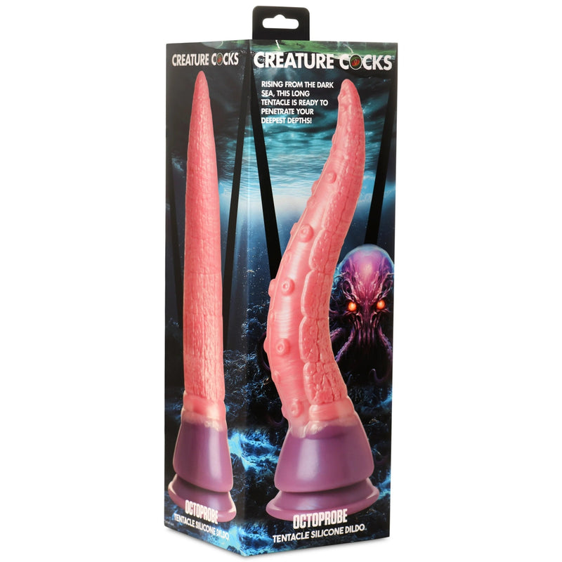 Load image into Gallery viewer, Creature Cocks Octoprobe Tentacle Silicone Dildo Pink Purple
