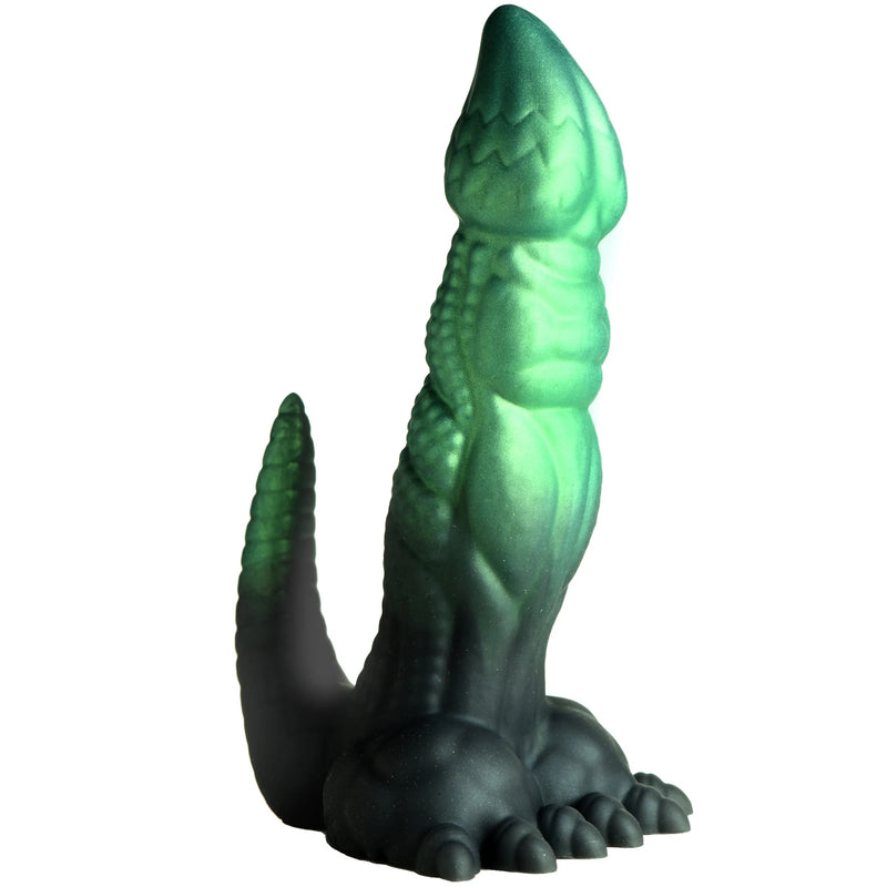 Load image into Gallery viewer, Creature Cocks Dickosaur Dinosaur Silicone Dildo Green
