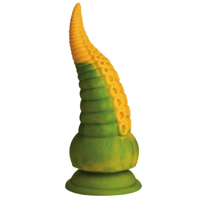 Load image into Gallery viewer, Creature Cocks Monstropus 2.0 Vibrating Tentacle Silicone Dildo Yellow Green
