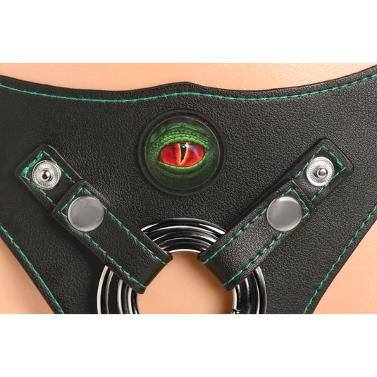 Creature Cocks Horny Play Strap-On Harness Green Black