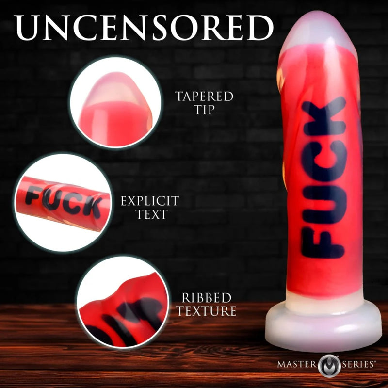 Load image into Gallery viewer, Master Series FUCK Silicone Dildo
