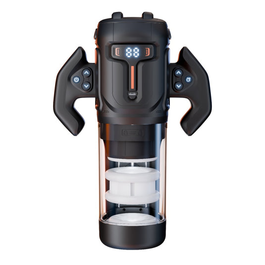 Amovibe Turbo Thrusting & Rotating Male Masturbator Black