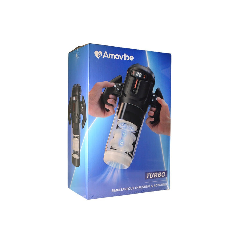 Load image into Gallery viewer, Amovibe Turbo Thrusting &amp; Rotating Male Masturbator Black
