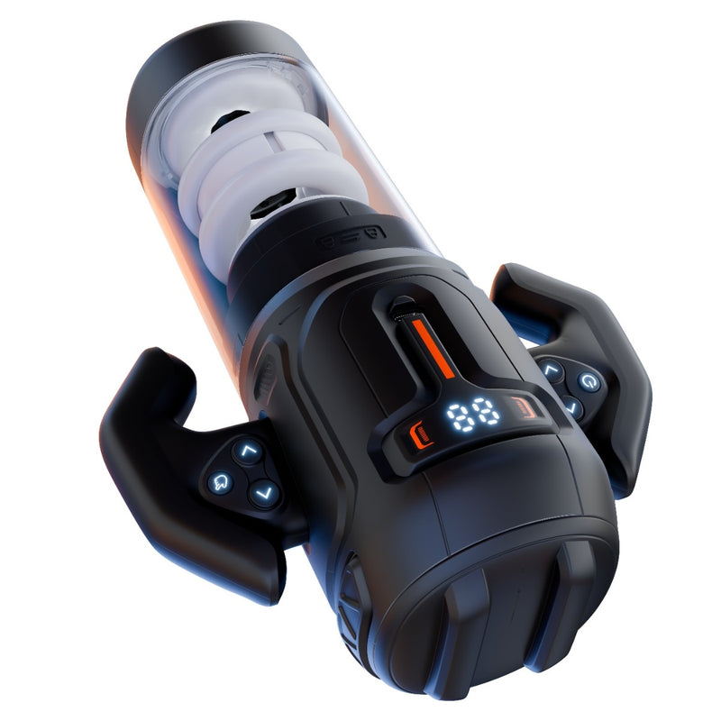 Load image into Gallery viewer, Amovibe Turbo Thrusting &amp; Rotating Male Masturbator Black
