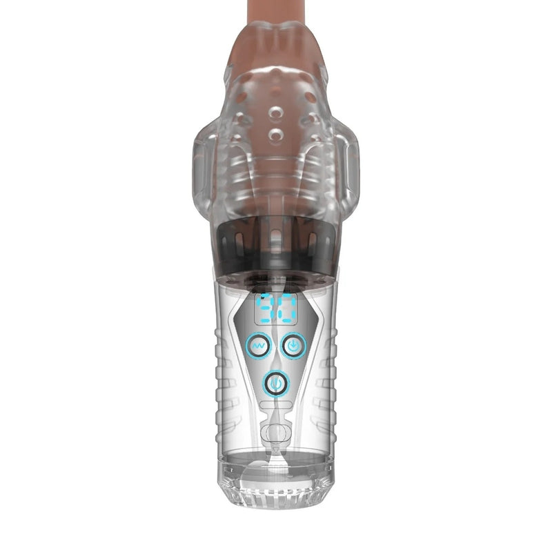 Load image into Gallery viewer, Amovibe Alpha Sucking &amp; Vibrating Male Masturbator Black Clear
