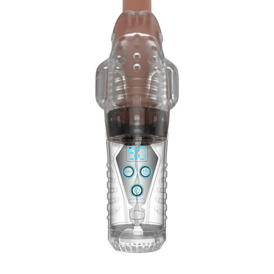 Amovibe Alpha Sucking & Vibrating Male Masturbator Black Clear