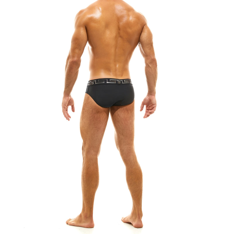 Load image into Gallery viewer, Modus Vivendi Glam Meander Swim Brief Black

