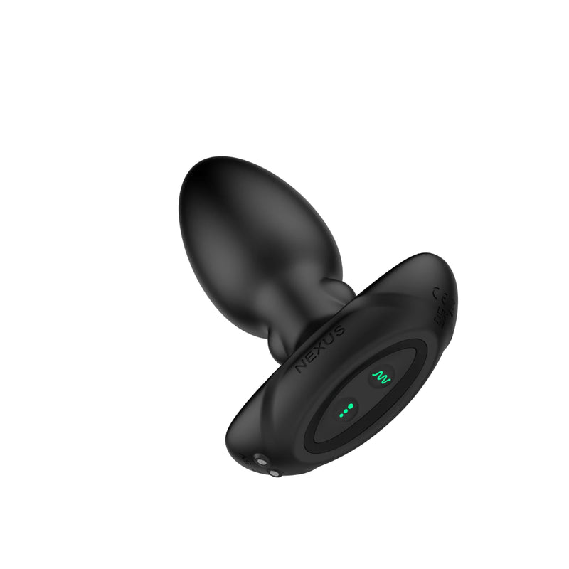 Load image into Gallery viewer, Nexus Beat Thumping &amp; Vibrating Rechargeable Butt Plug Black
