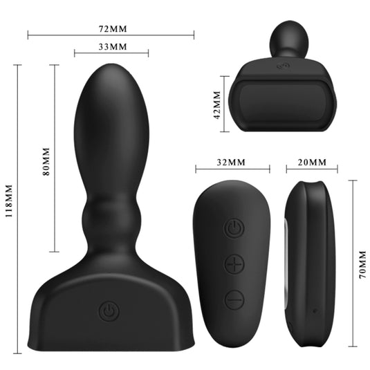 Pretty Love Mr Play Inflatable Anal Plug Black