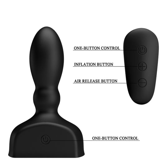 Pretty Love Mr Play Inflatable Anal Plug Black