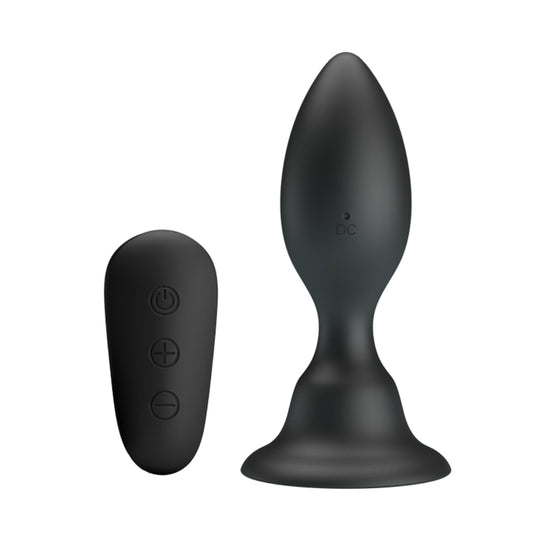 Pretty Love Mr Play Remote Controlled Vibrating Butt Plug Black