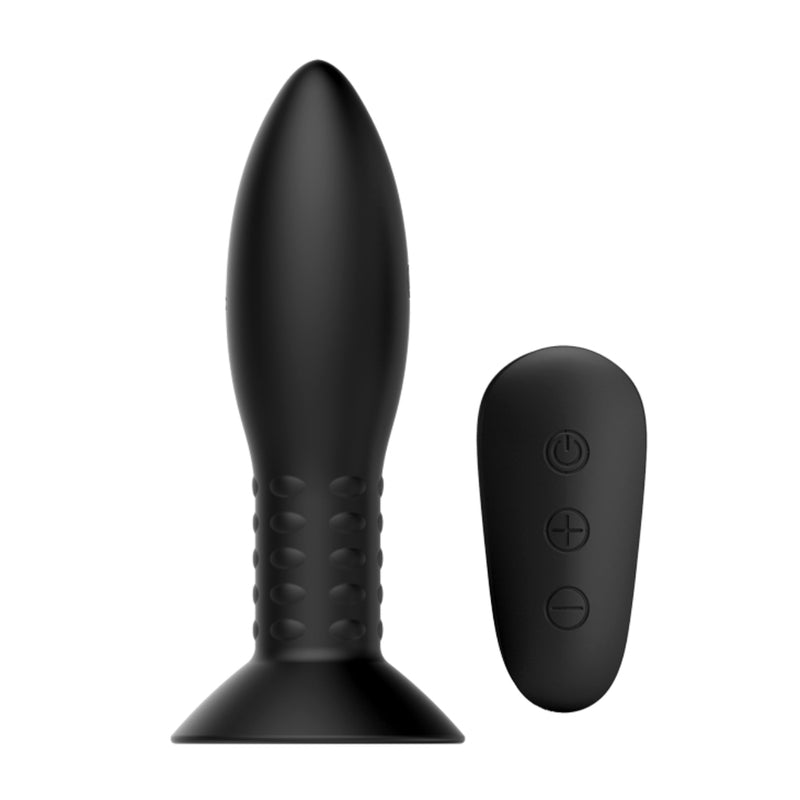 Load image into Gallery viewer, Pretty Love Mr Play Rotating Beads Remote Control Butt Plug Black

