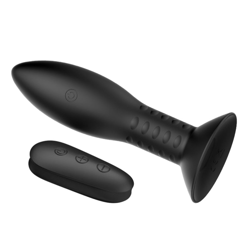 Load image into Gallery viewer, Pretty Love Mr Play Rotating Beads Remote Control Butt Plug Black
