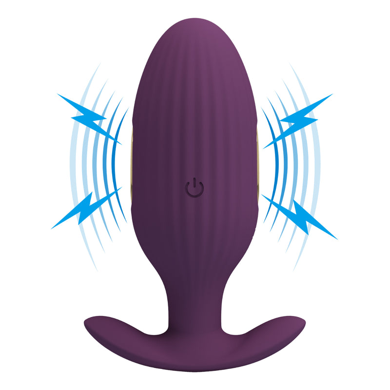 Load image into Gallery viewer, Pretty Love Jefferson Vibrating Electro Butt Plug Purple
