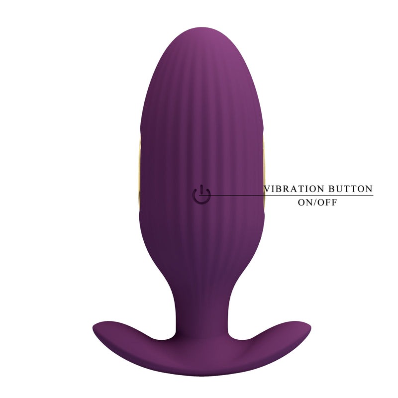 Load image into Gallery viewer, Pretty Love Jefferson Vibrating Electro Butt Plug Purple
