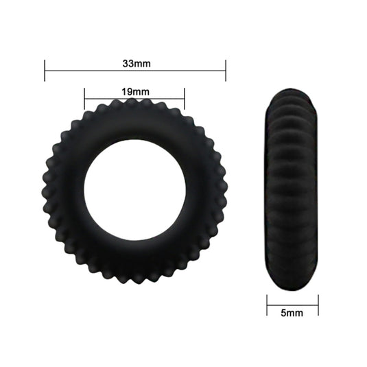 Pretty Love Titan Silicone Cock Ring 1 Black