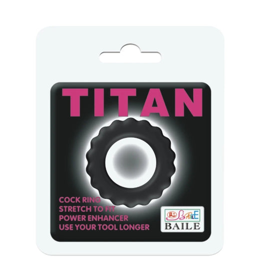 Pretty Love Titan Silicone Cock Ring 2 Black