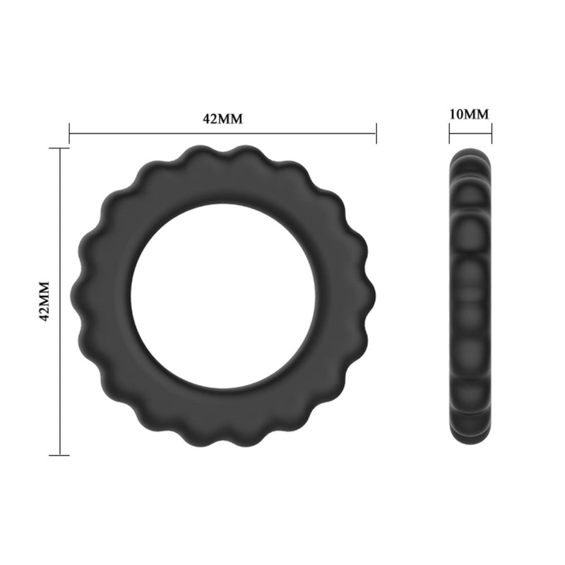 Load image into Gallery viewer, Pretty Love Titan Silicone Cock Ring 2 Black
