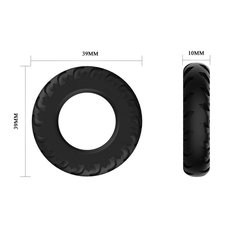 Load image into Gallery viewer, Pretty Love Titan Silicone Cock Ring 3 Black
