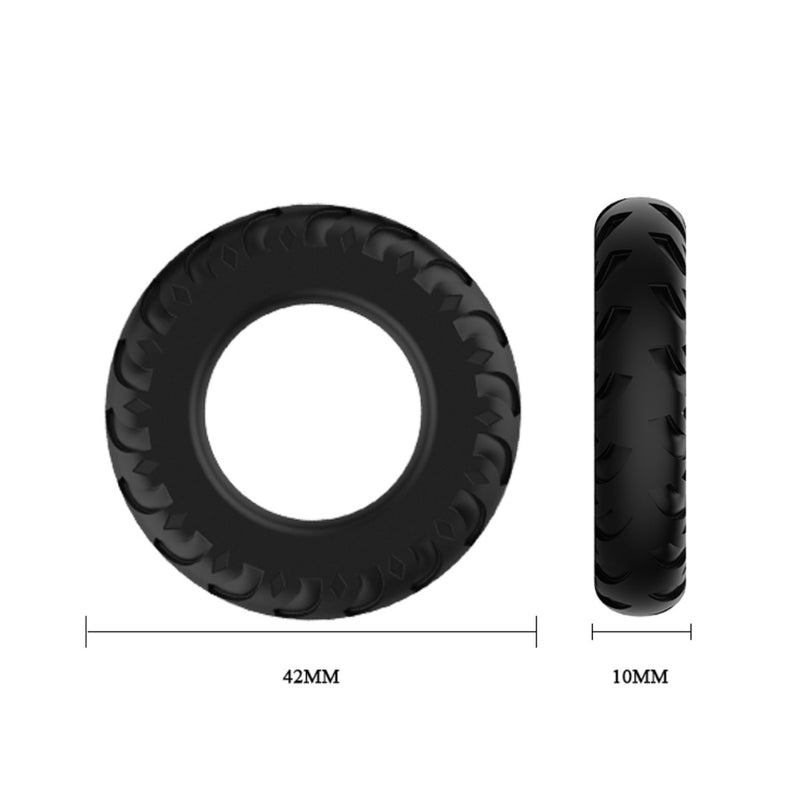 Load image into Gallery viewer, Pretty Love Titan Silicone Cock Ring 3 Pack Black
