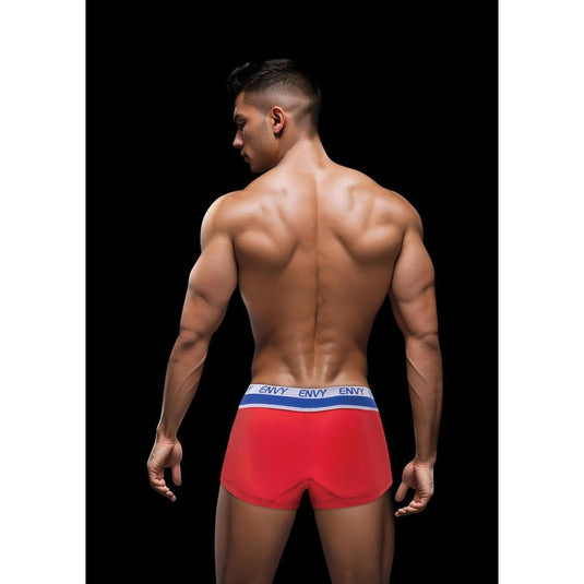 Envy Sporty Lace Up Trunk Red
