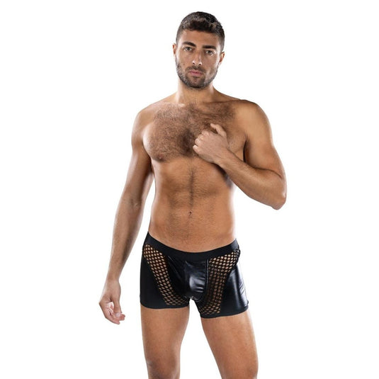 Envy Sheer Contrast Boxer Brief Black One Size
