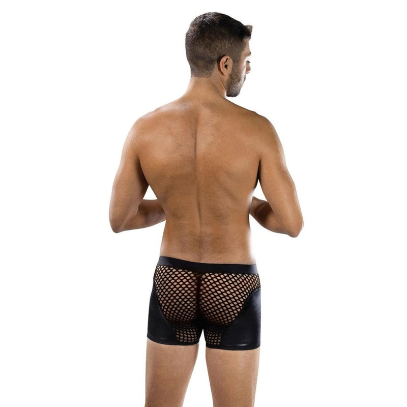 Load image into Gallery viewer, Envy Sheer Contrast Boxer Brief Black One Size
