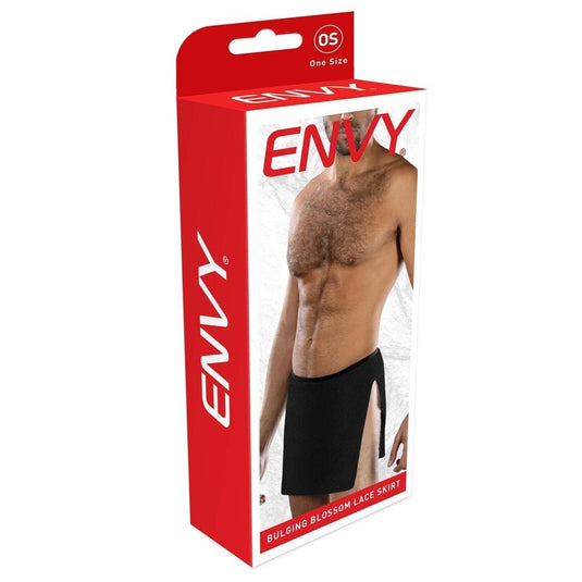 Envy Bulging Blossom Lace Skirt Black One Size