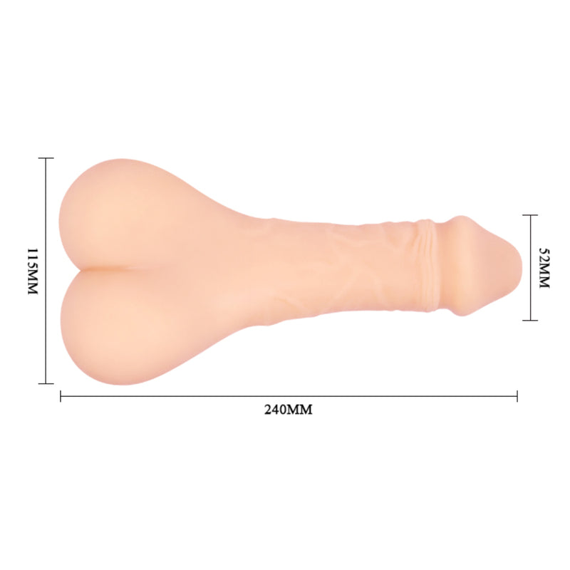 Load image into Gallery viewer, Pretty Love Baile Bigger Man Plus Masturbator Penis Extender 9.5 Inches Light Pink
