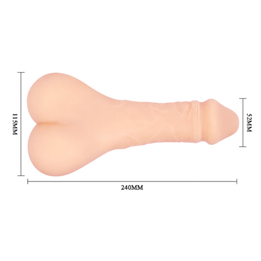 Pretty Love Baile Bigger Man Plus Masturbator Penis Extender 9.5 Inches Light Pink