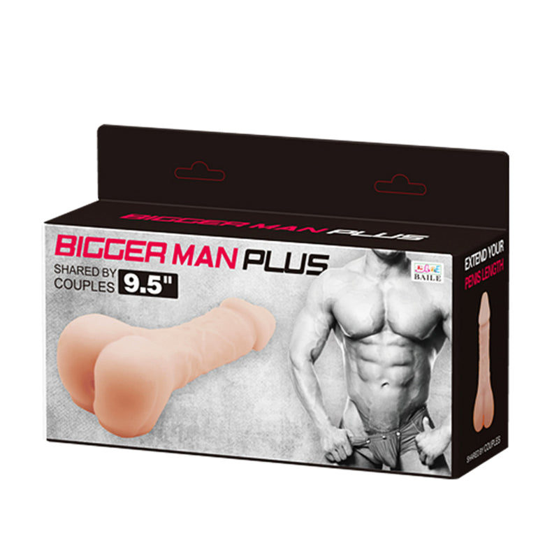 Load image into Gallery viewer, Pretty Love Baile Bigger Man Plus Masturbator Penis Extender 9.5 Inches Light Pink
