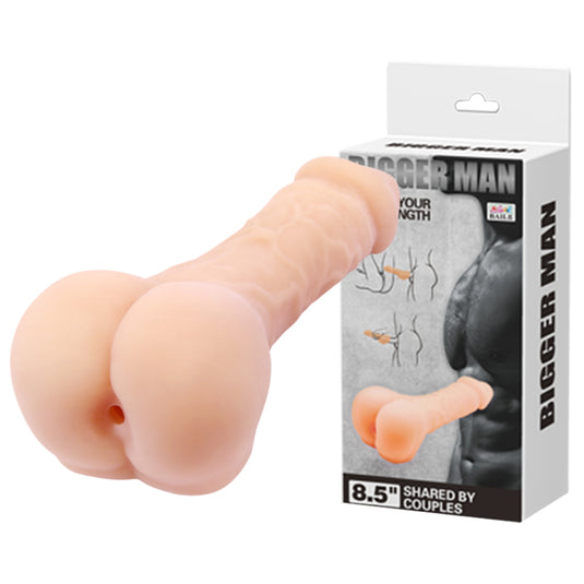 Pretty Love Baile Bigger Man Plus Masturbator Penis Extender 8.5 Inches Light Pink