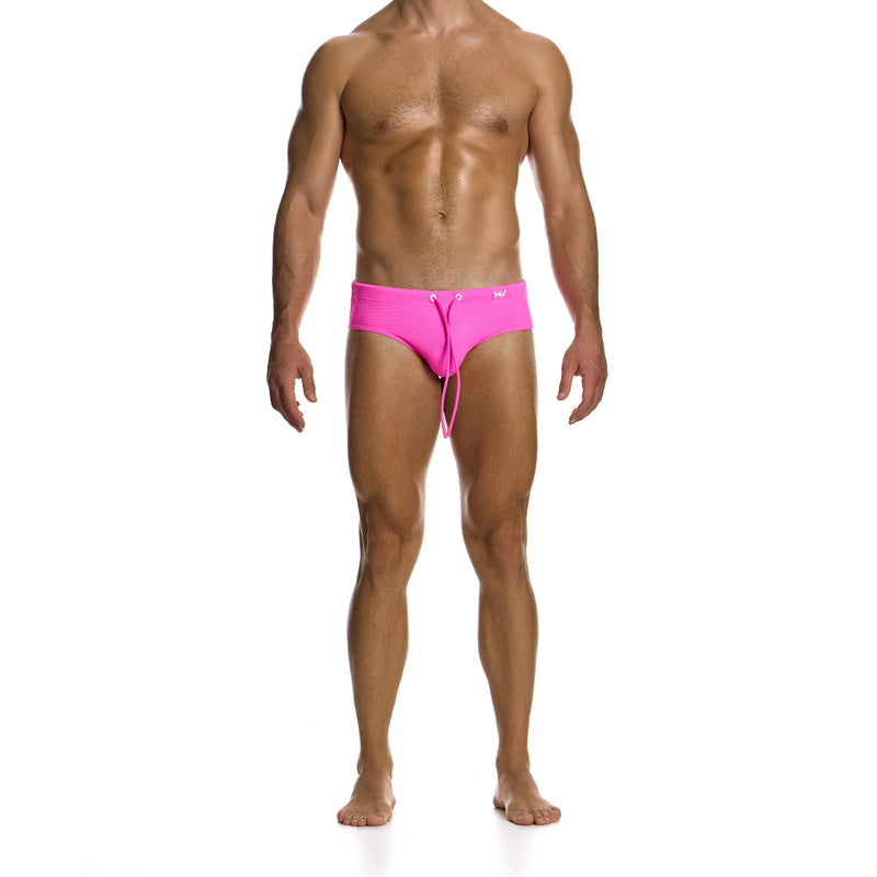 Load image into Gallery viewer, Modus Vivendi Waffle Classic Swim Brief Fuchsia
