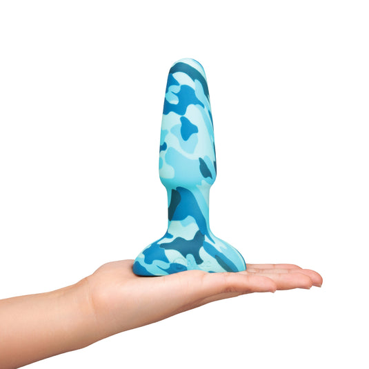 b-Vibe Rimming 2 Special Edition Vibrating Butt Plug Blue Camo