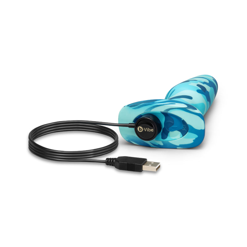 Load image into Gallery viewer, b-Vibe Rimming 2 Special Edition Vibrating Butt Plug Blue Camo
